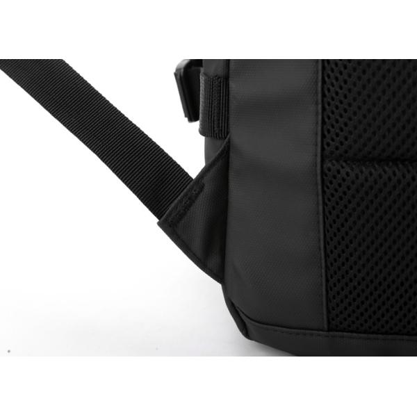 Smart USB Laptop Backpack Custom Logo 20L-39L Black / Grey For Men