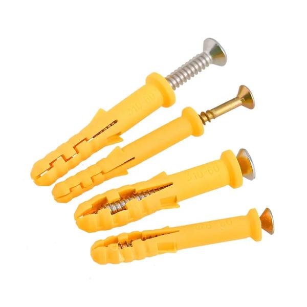 Load Capacity Polypropylene Expanding Plastic Anchor With Mating Screw