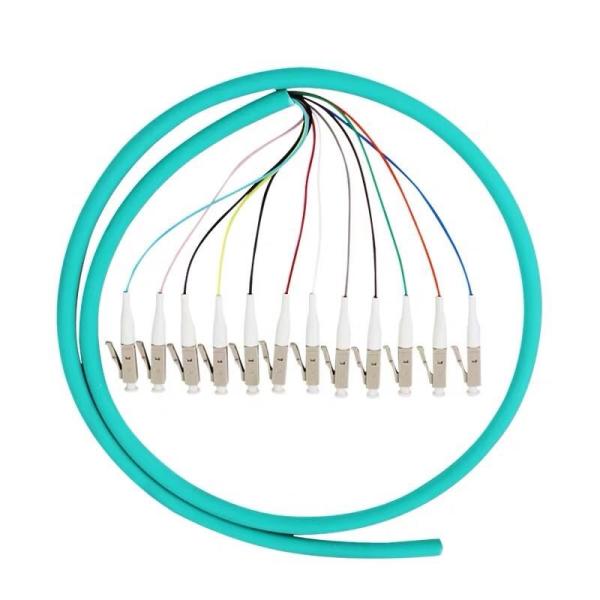 12 Strand 50/125 LC UPC Multimode OM3 Fiber Optic Pigtail