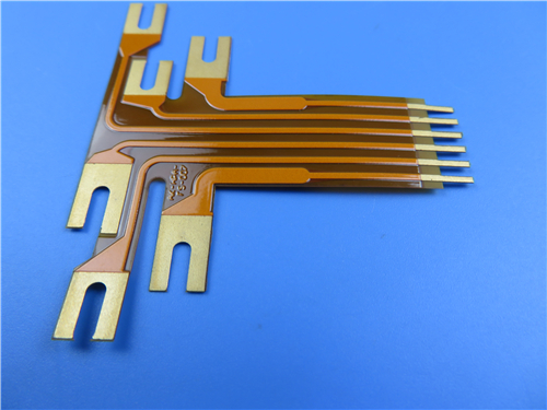Single Layer Flexible Printed Circuit on Polyimide with 2oz Copper Yellow Coverlay and Immersion Gold for Capacitive Scr