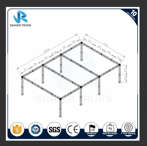 Exhibit Booth Tv Aluminum Truss Display Durable With Ladder Easy Transport