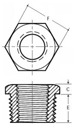 ASTM A182 F304 Threaded Hex Head Bushing