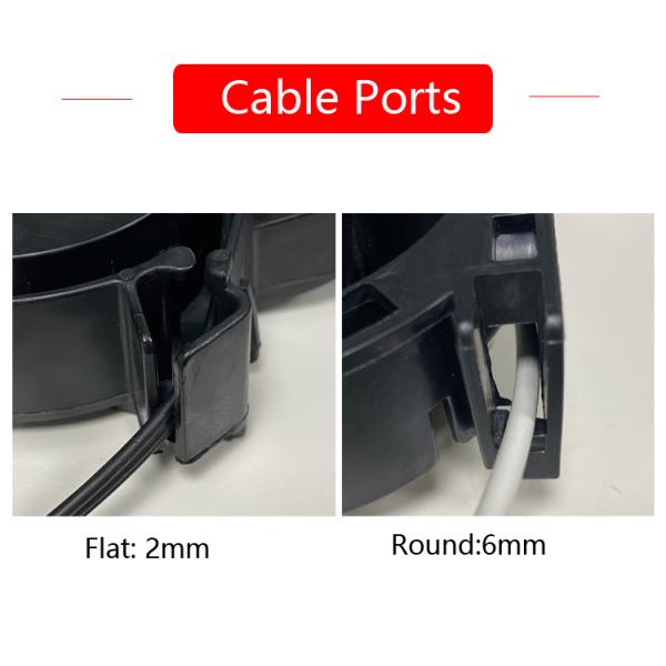 FTTH Drop Cable Wire Clamp Round Plastic Cable Installation Kits 2-6mm PA66 Black