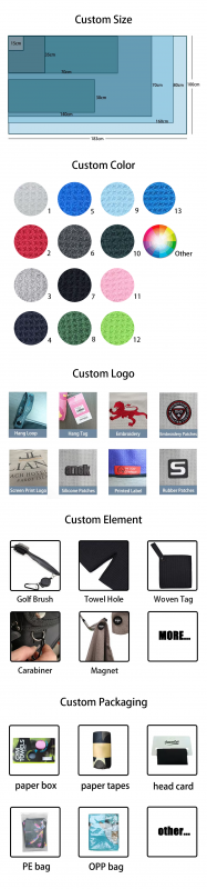 Quick Dry waffle microfiber golf towel With Custom Logo