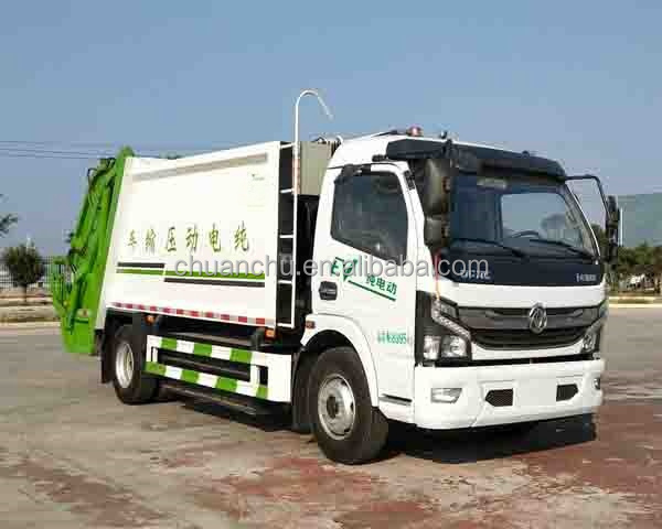 Energy Compressed Trucks Dongfeng 4x2 8CBM Automatic Electric Garbage Truck Compactor with Self Loading and Unloading