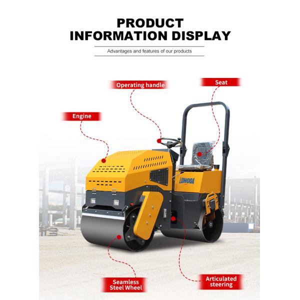 1.5 Ton Road Roller Compactor Road Roller Double Drum Road Roller Machine