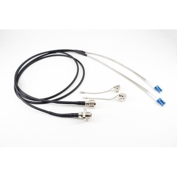 IP68 Fiber Cable Assembly Outdoor Waterproof 2 4 Fibers Plug / Socket To Duplex LC