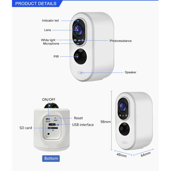 Wifi Tuya 4G Camera Two Way Audio Wireless Instant Alerts Work With Alexa Google Assistant