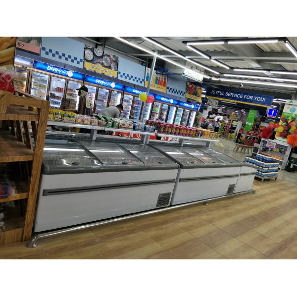 Large High Vision Seafood Display Freezer With Digital Controller