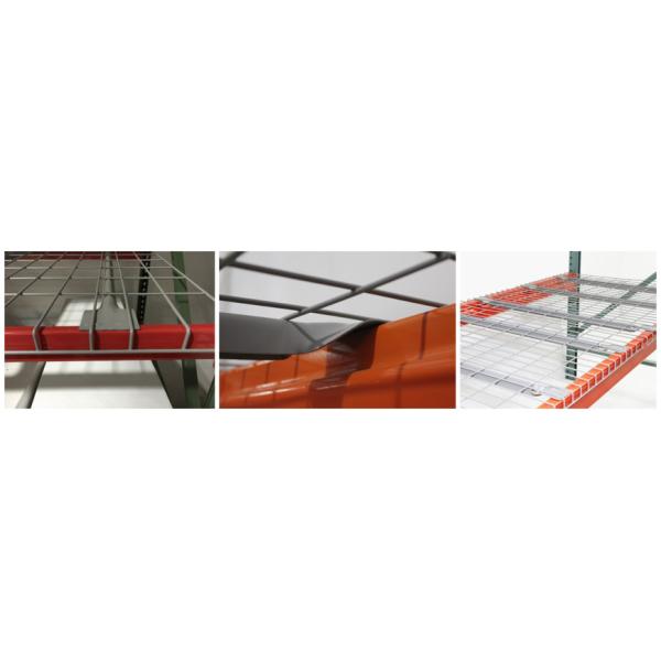 Warehouse Pallet Rack Shelving With Galvanized Wire Mesh Decks For Storage