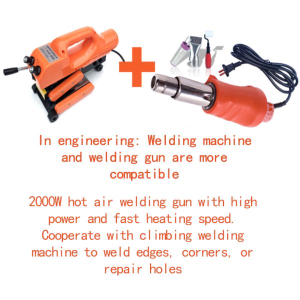 2000w Fast Heating Variable Temperature Adjustable Two Air Flow Speed Heat Gun Hot Air Gun