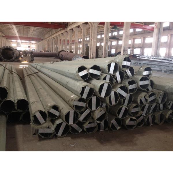 Single Circuit Electrical Power Transmission Poles Polygonal Pole With Bitumen Q345