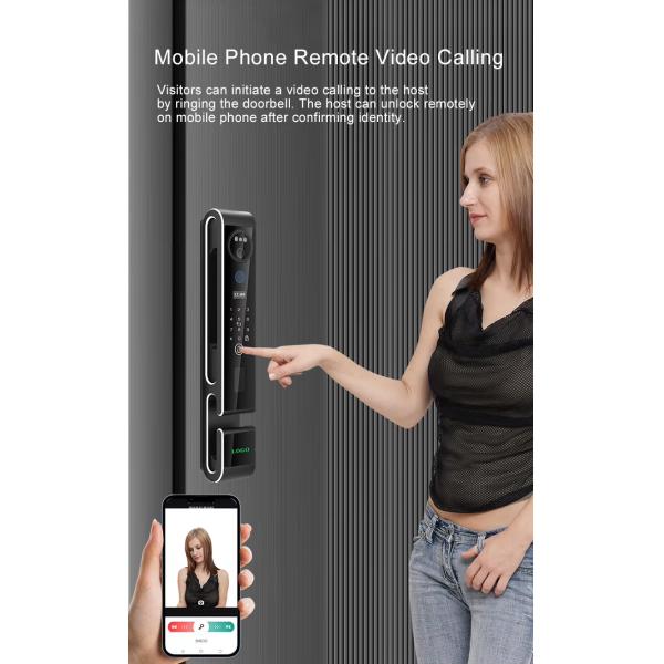 S666max 3D Face ID Recognition Door Lock With Video Calling Card Key Code Multi-unlock Ways