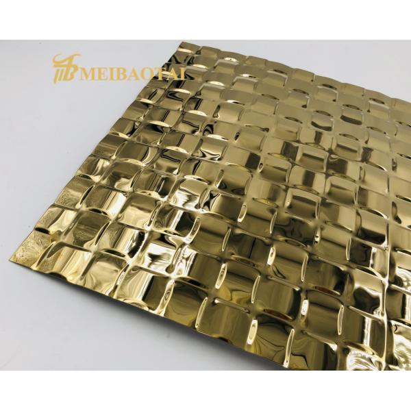 POSCO Embossed Stainless Steel Sheet For Kitchen Wall Cladding Chequer