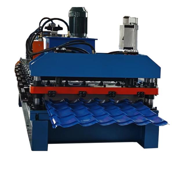 Automatic Metal Steel Glazed Tile Forming Machine For Building Materials Machinery