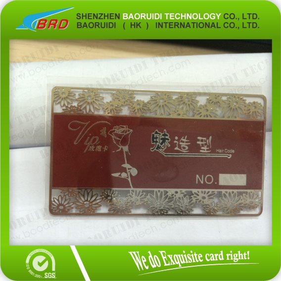 Metal black embossed card