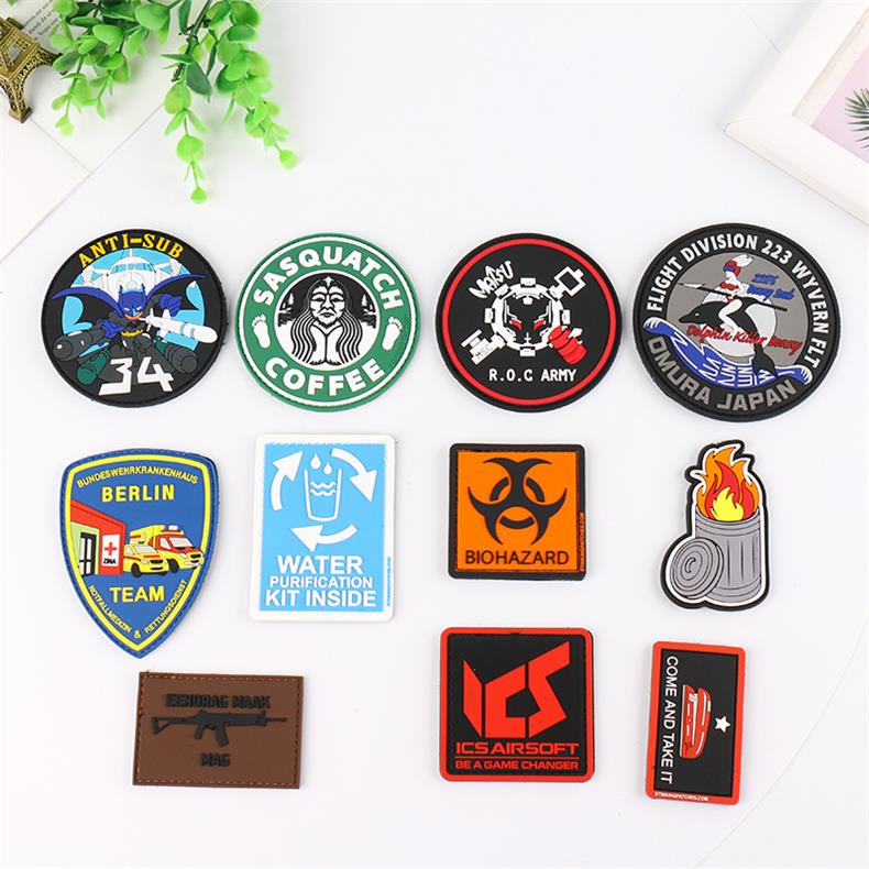Customized PVC Patch 3D PVC Patch for Shoe PVC Rubber Patch 3D Silicon Badge by China Factory