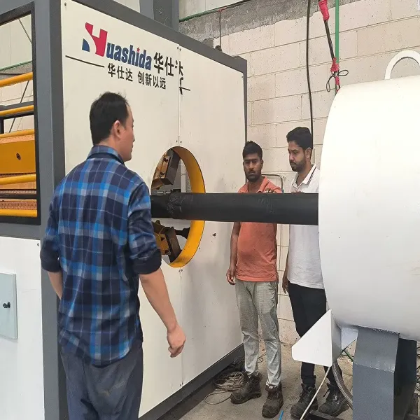 HDPE Outer Jacket Pipe Extrusion Line for PU Pre-Insulated Pipe with Vacuum Calibration and Dust-Free Planetary Cutting