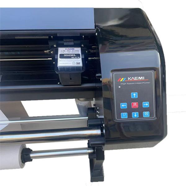 220V/50Hz High-accuracy Vertical Inkjet Cutter Plotter with Fast Dry Ink for Garment Shops and Kraft Paper Printing