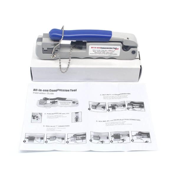 Industrial 360° Compression Tool for BNC RCA TRS DRS Cables