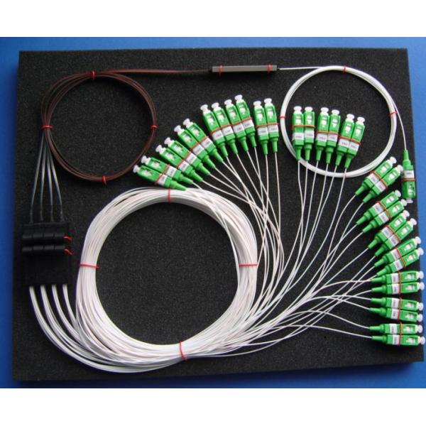High Perforance Optical Fiber Splitter , 1x32 Fiber Optic PLC Splitter