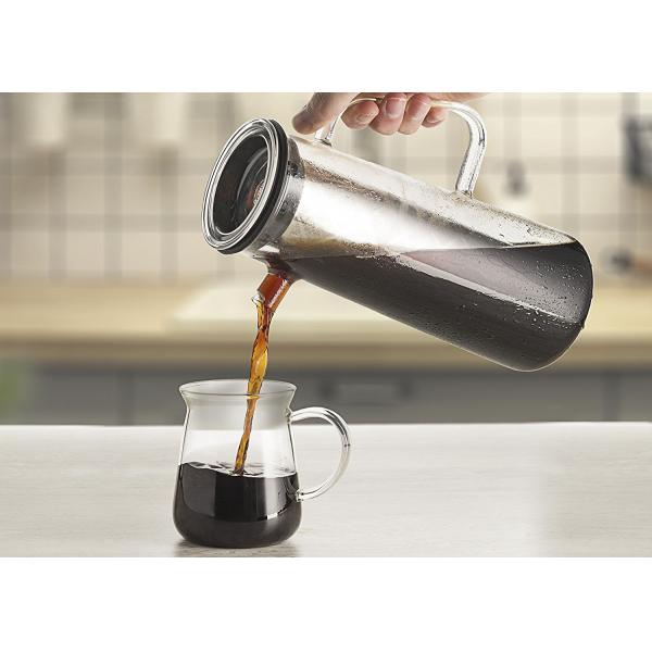 Borocilicate Glass Cold Brew Coffee Maker 1000ml Capacity Easy To Use