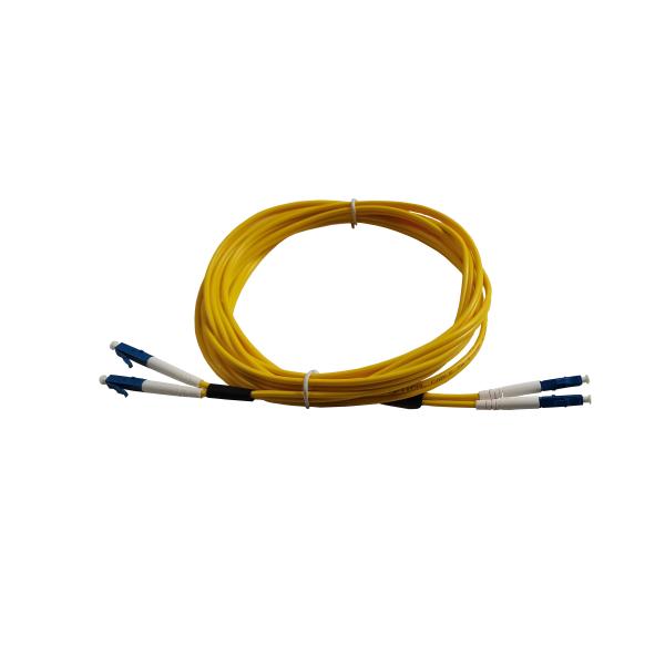 LC UPC To LC UPC Fiber Optic Patch Cord SM Duplex 2 Core G652D Type