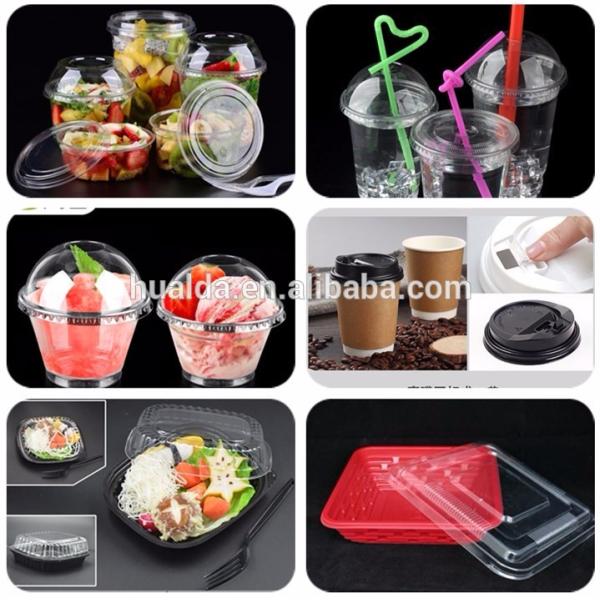 PP plastic fast food lunch bowl box lid forming machine