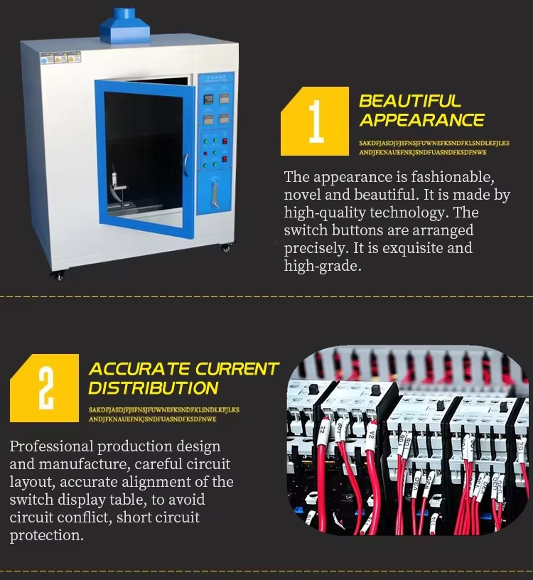 Fire Testing Equipment Glow Wire Tester for Textile Testing OEM Customized Vertical High Accuracy IP65 Protection 1 Year