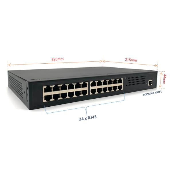Industrial L2 Management Ethernet Switch GPIO MSG8024 24 BaseTX 56Gbps