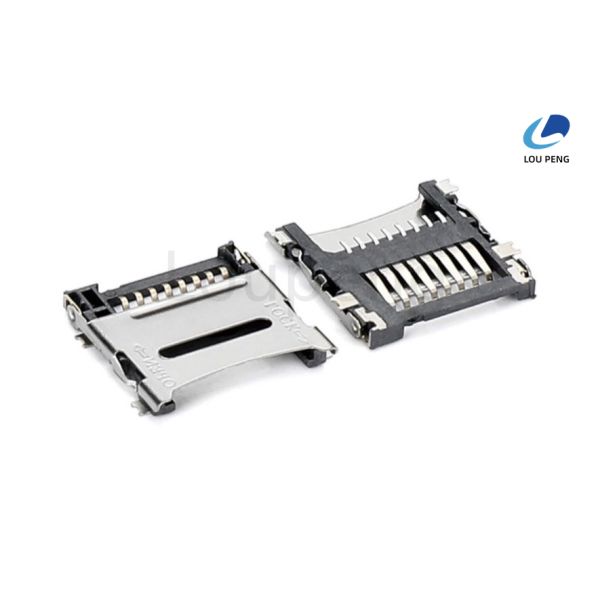 micro pcb SD push sim card connector 8pin smt,mini sd card socket