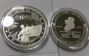 Quality 1916-2016 silver/gold plated irishing easter rising coin for sale for sale