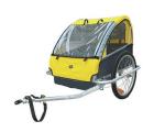 Steel frame Double Baby Bike Trailer with silver powder coating