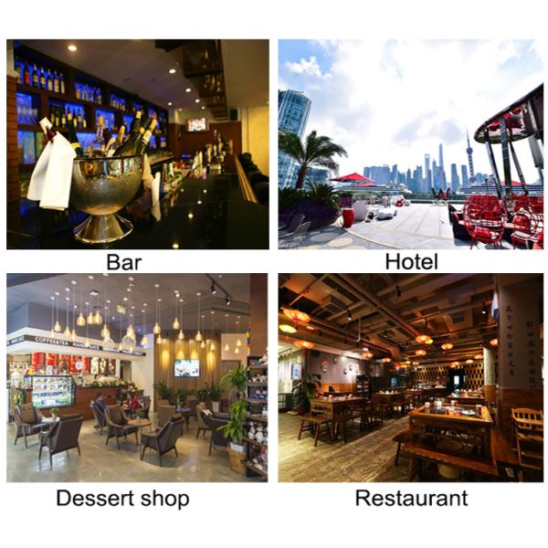 600*650*800mm LED Blue Light Cube Ice Machine for Milk Tea Shop