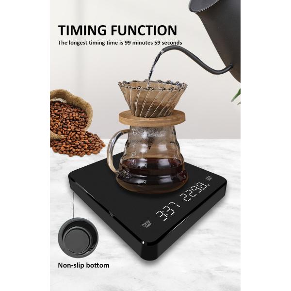 Digital Kitchen Scale Weight Electronic Coffee Scale Timer LED Digital Smart Household Coffee Scale With Usb 3KG/0.1G