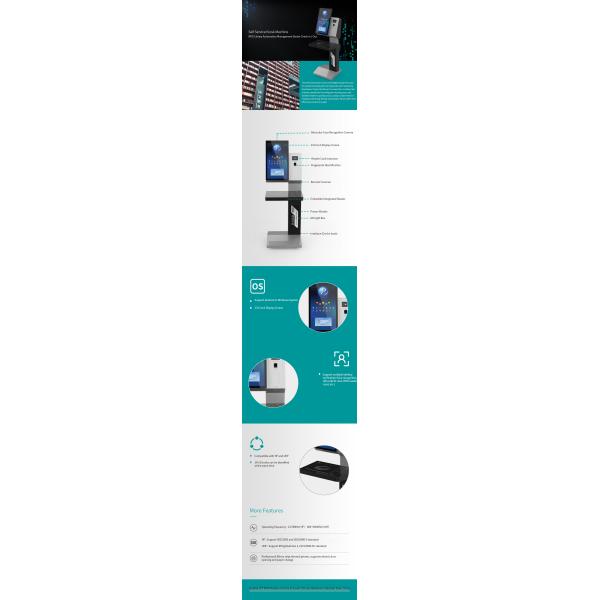 Custom 23.6 Inch Automatic UHF Smart Self Service RFID Library Book Borrow And Return Terminal With Card Scanner
