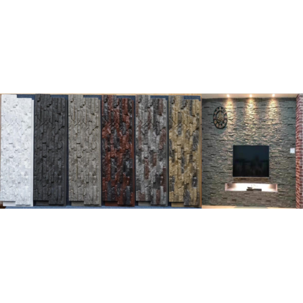 Lightweight PU Stone Wall Panel Waterproof Fire Resistant 3D Rock Veneer Cladding