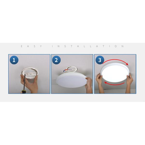 Plastic Cover Ultra Thin Ceiling Lamp for Surface Mounted Install Style application