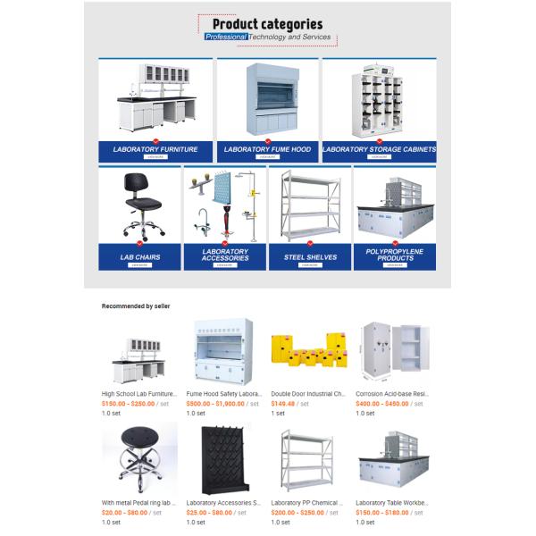 Testing Function Wall-Mounted Laboratory Bench Easy Installation