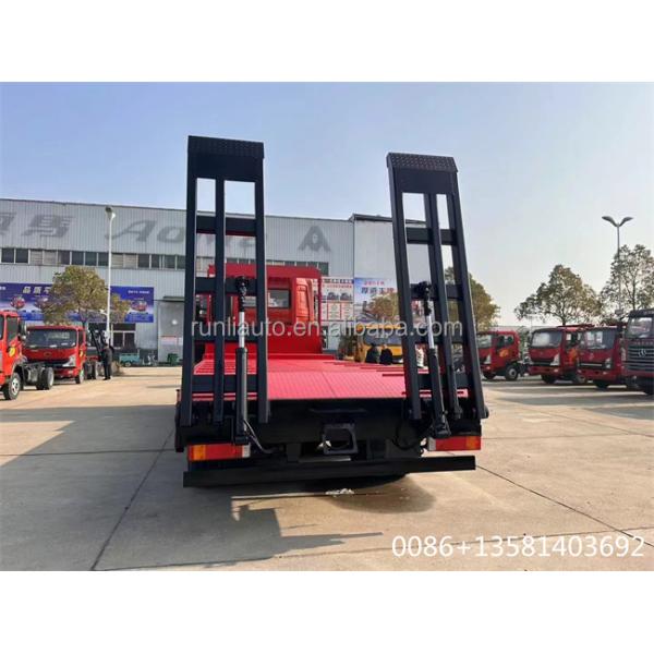 Diesel Engine Flatbed Tow Truck 8 Ton Flatbed Cargo Truck For Load Excavator