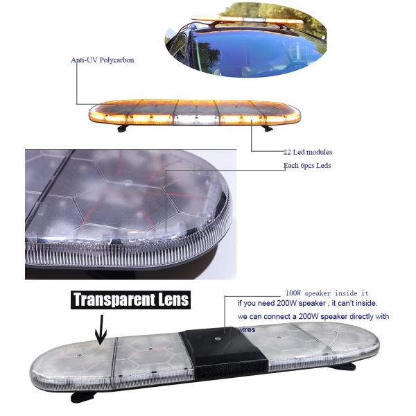 LED emergency vehicle lights / LED Lightbar / warning Lights Ultra-thin ST9100B