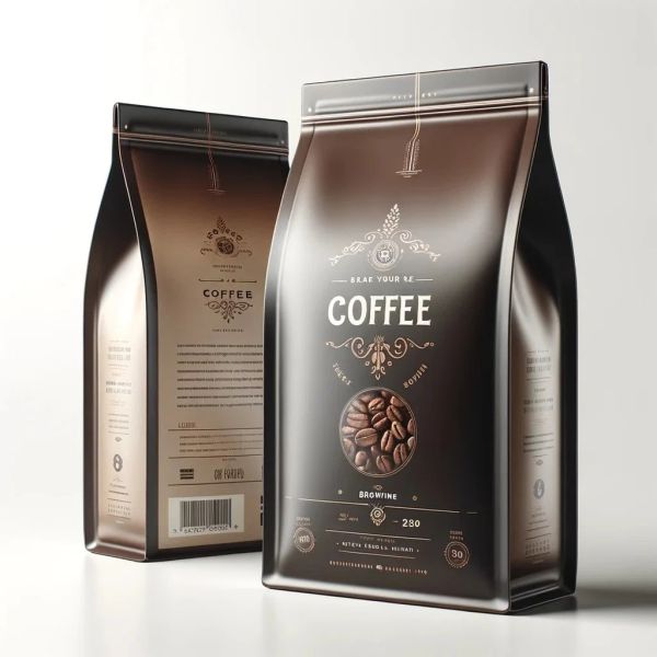 Custom Printed Reusable Heat Sealed Coffee Bean Bag Flat Bottom Valve Stand Aluminium Foil Side Zipper Custom Plastic Bags