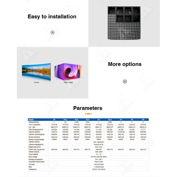 P3 P3.9 Large Led Video Wall SMD1515 Digital Led Advertising Board