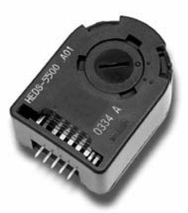 Two channel optical incremental encoder with metal codewheel Broadcom HEDS