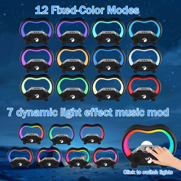 Multi Function Smart Led Light Box Outdoor Portable Wireless Party Speakers RGB Fun Colors
