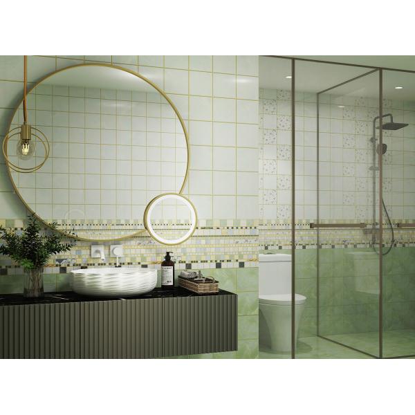 300x600mm Mirror Surface Green Ceramic Wall Tile for Bathroom