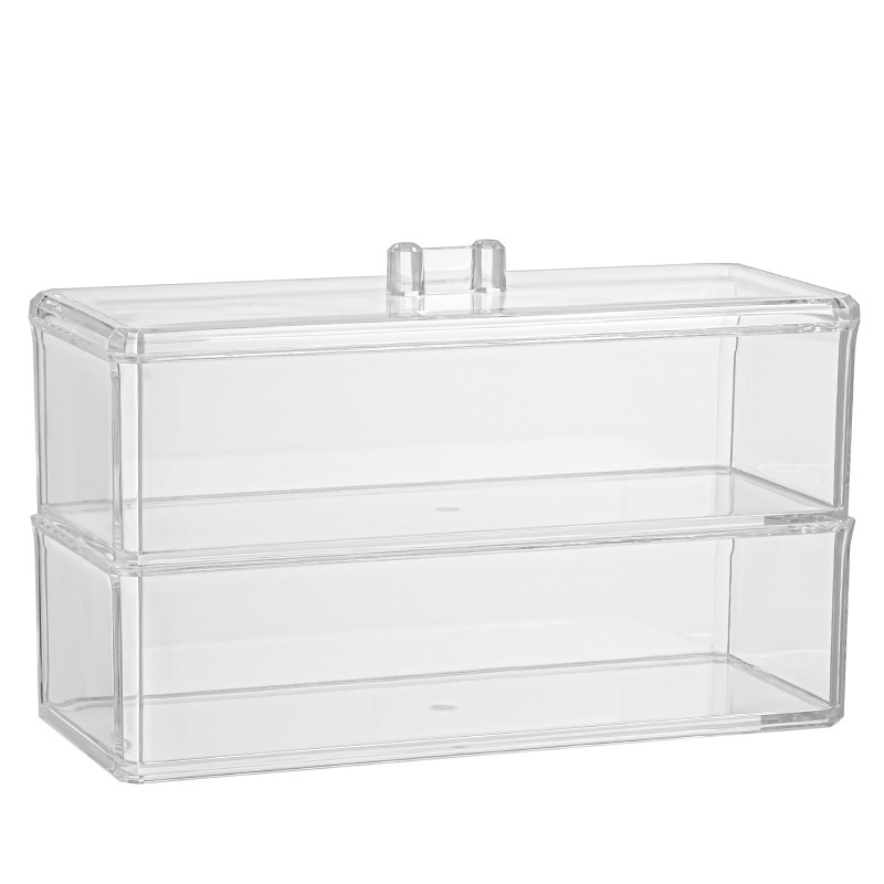 Custom-made Acrylic Multi-functional Dustproof Tea Bag Storage Box with Lid Container