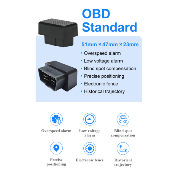 OBD Standard 4G LTE Intelligent OBD Vehicle Tracker