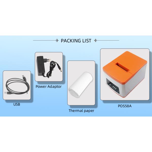 USB/Bluetooth 2.0/4.0 Interface Type Thermal Desktop Receipt Printer for 58mm Tickets