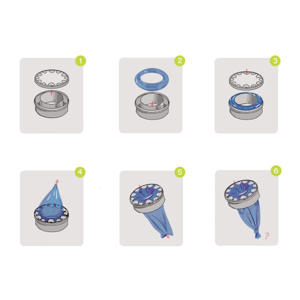 Multi-Purpose Continuous Garbage Bag Heavy-Duty Automatic Trash Can Refill Rings HDPE Trash Bag Refill Rings 95Pcs Universal Fit Factory Direct Trash